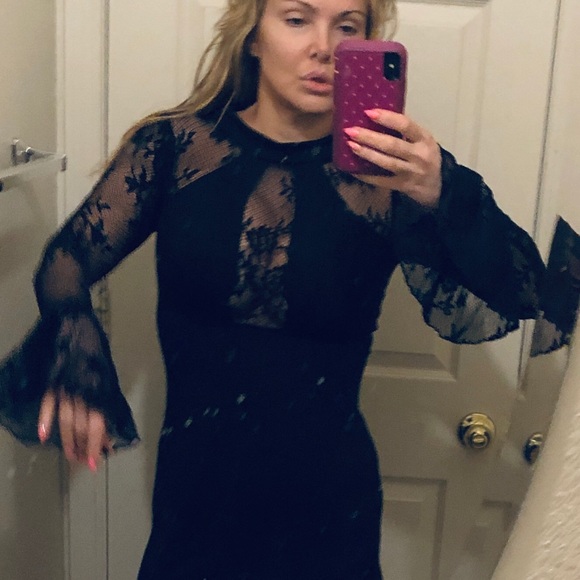 FREE PEOPLE It’s Now or Never black mini dress - Picture 5 of 7